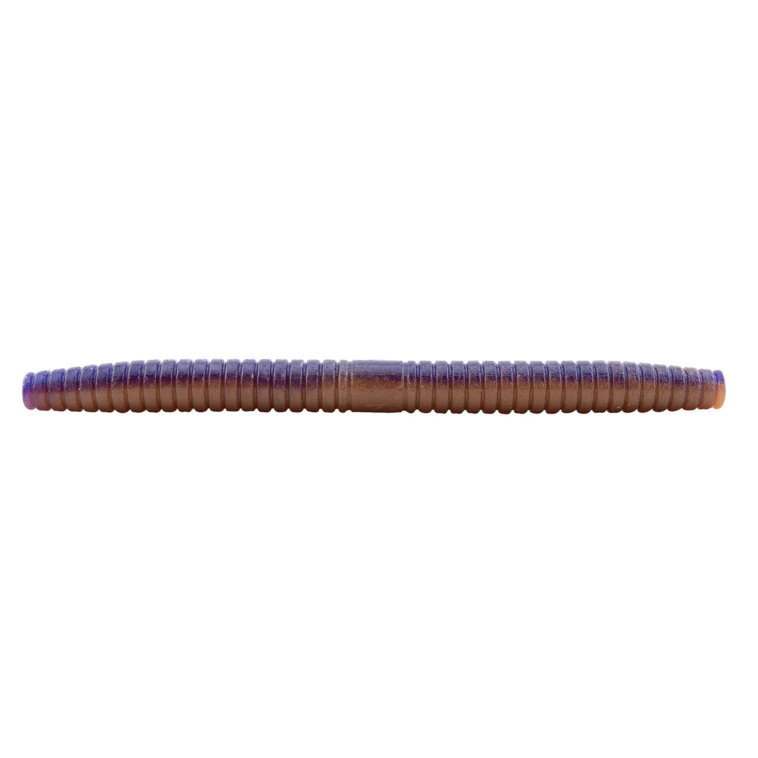 Z-Man Kingpin fishing lure in segmented worm design with a soft, flexible body and a color gradient from dark purple to brown.