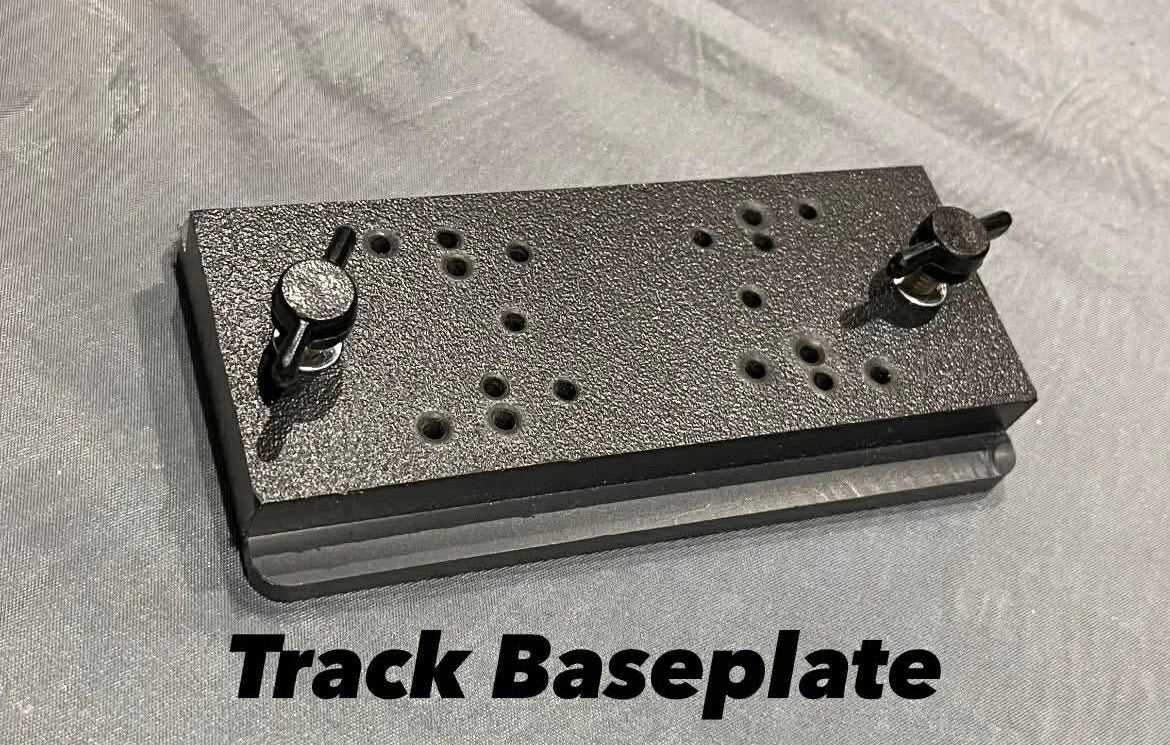 Simulated alt text for Wav Products HDPE Track base SKU: WAVTB for thorne-bros-custom-rod-tackle.myshopify.com. You are an expert SEO agent. You will generate an ALT text for this image. <Store_Context> Business Details: - Premier Midwest shop specializing in musky tackle...