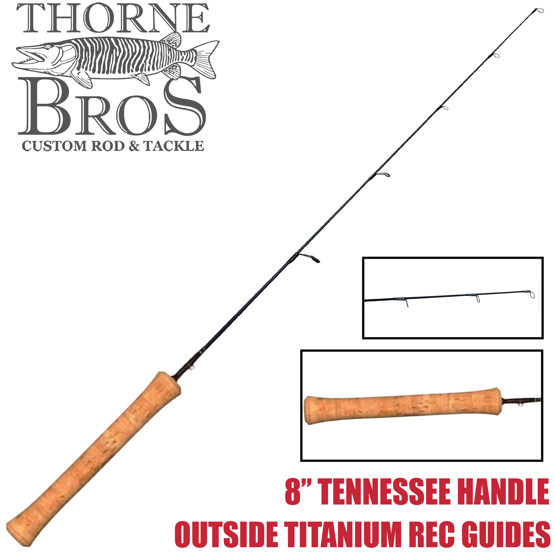 Thorne Bros Custom Ice Rod - Walleye Medium Heavy Sweet Heart Options