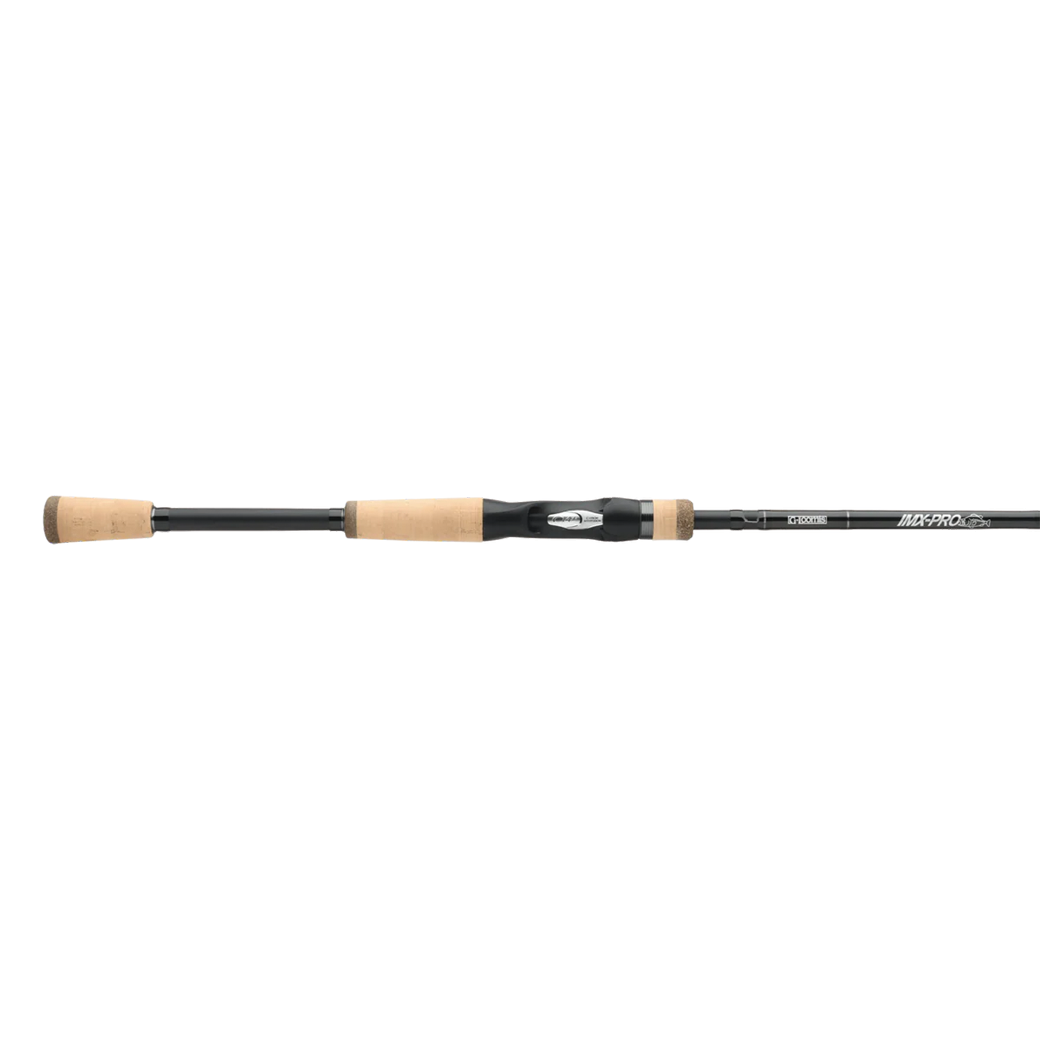 G. Loomis IMX Pro - Casting (NEW 2026) fishing rod featuring a sleek black blank with comfortable cork handles and a durable reel seat designed for precision casting.