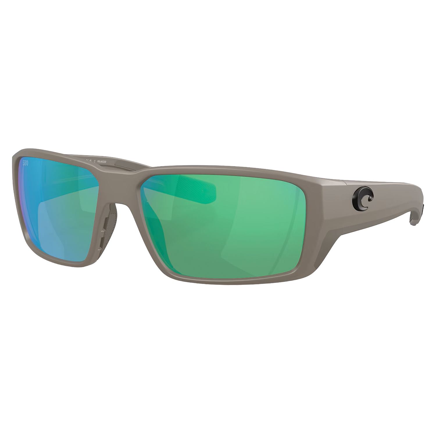 Costa Del Mar - Fantail PRO sunglasses with a matte gray frame and green polarized lenses designed for outdoor fishing activities.