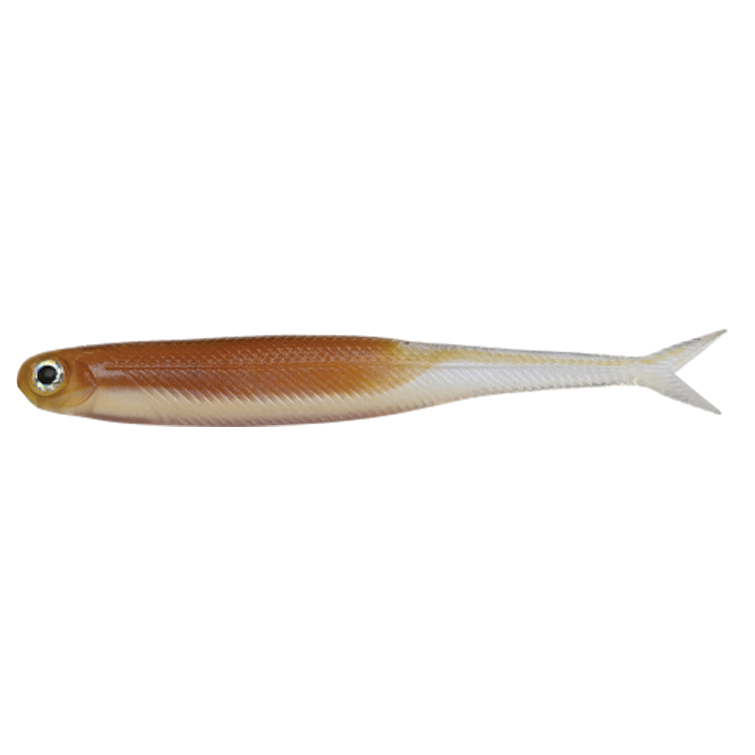 Dstyle Virola fishing lure in a slender, elongated shape with a realistic brown and translucent body and detailed eyes, designed for effective fishing tackle use.