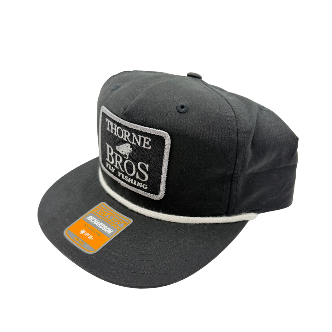 Thorne Bros Fly Fishing Logo Richardson Umpqua Gramps 256 Hat Black/White