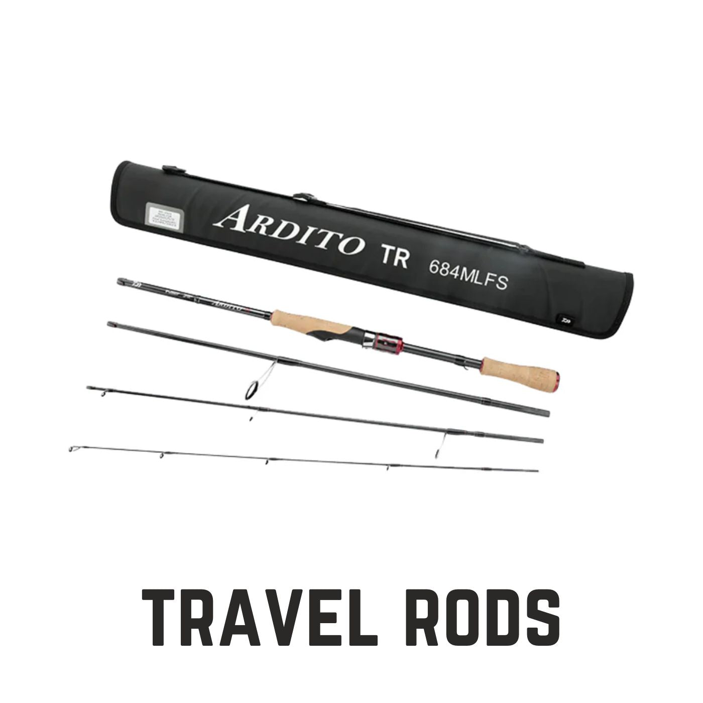 Ardito travel rod with text overlay travel rods