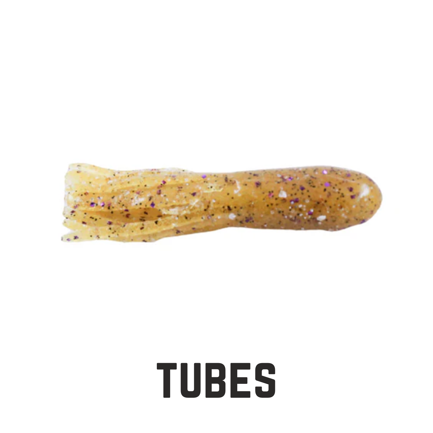 yellow tube with black/purple flecks with text overlay tubes