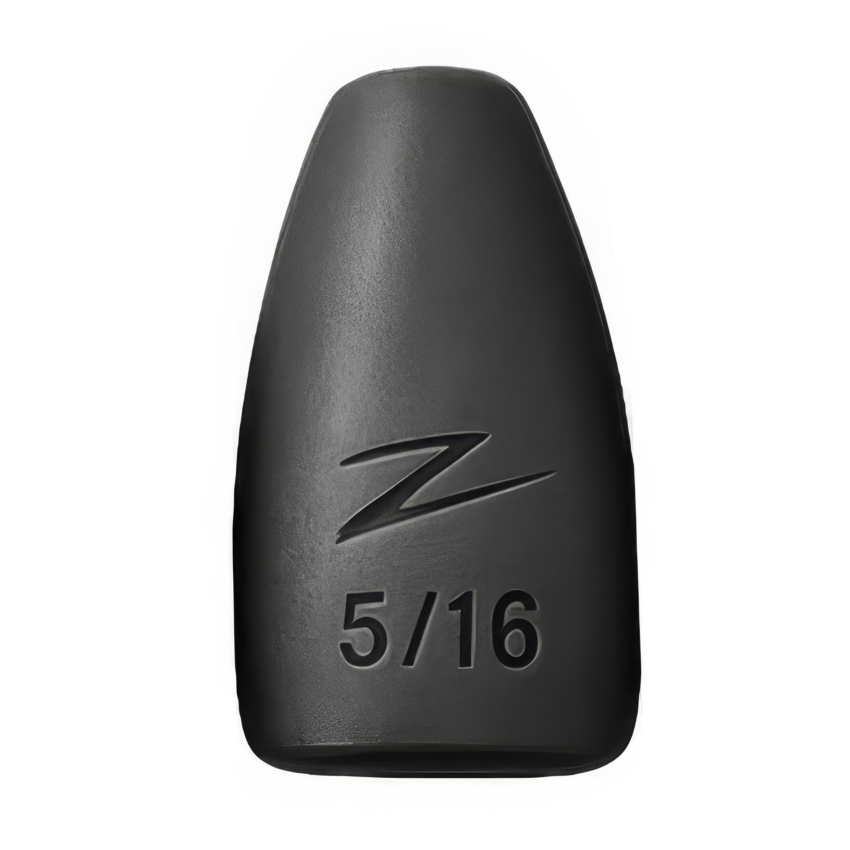 Z-Man Forge Flipping Weights in black with a 5/16 weight marking, designed as fishing tackle for musky and ice fishing rod applications.