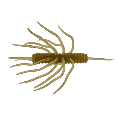 Hideup Coike Thunder Medium (Elastomer) soft fishing lure in natural brown with multiple flexible appendages designed to mimic aquatic prey for effective fishing tackle use.
