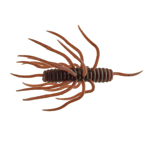 Hideup Coike Thunder Medium (Elastomer) fishing lure in green pumpkin with segmented body and multiple flexible appendages designed for realistic movement in water.