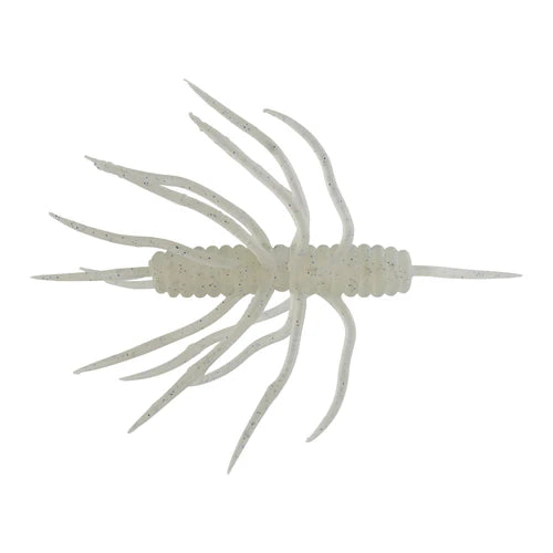 Hideup Coike Thunder Medium (Elastomer) soft fishing lure in translucent white with multiple flexible appendages designed to mimic aquatic prey for effective fishing tackle use.