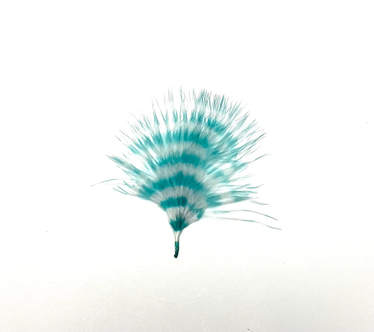 Marabou Brothers Barred Marabou Large teal and white barred marabou feather fishing lure for musky fishing tackle and fly fishing enthusiasts