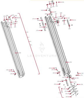 Minn Kota SLIDE GIB, UPPER WITH SCREWS P/N: 2882828