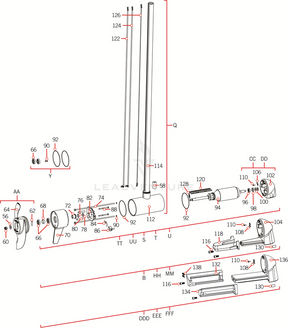 Minn Kota PLN END HSG/TRNDCR ASY 4.0 | 80LB THRUST | 60" | TRANSDUCER P/N: 9421-290