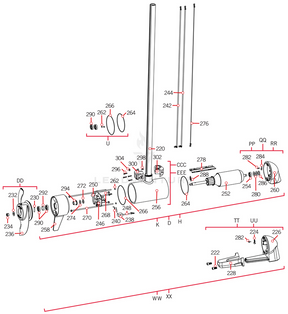 Minn Kota PAPER TUBE - SEAL BORE | 55LB THRUST | 3.625 P/N: 725-035