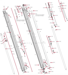 Minn Kota SLIDE GIB, UPPER WITH SCREWS P/N: 2882828