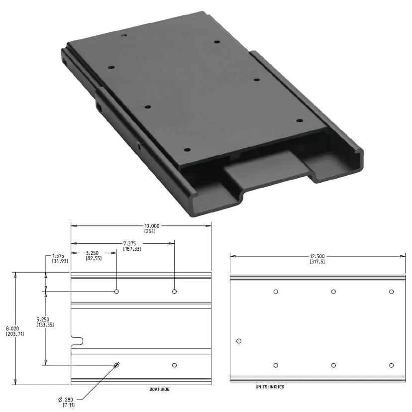 Minn Kota MKA-91 ES Aluminum Trolling Motor Quick Release Bracket SKU:1854091