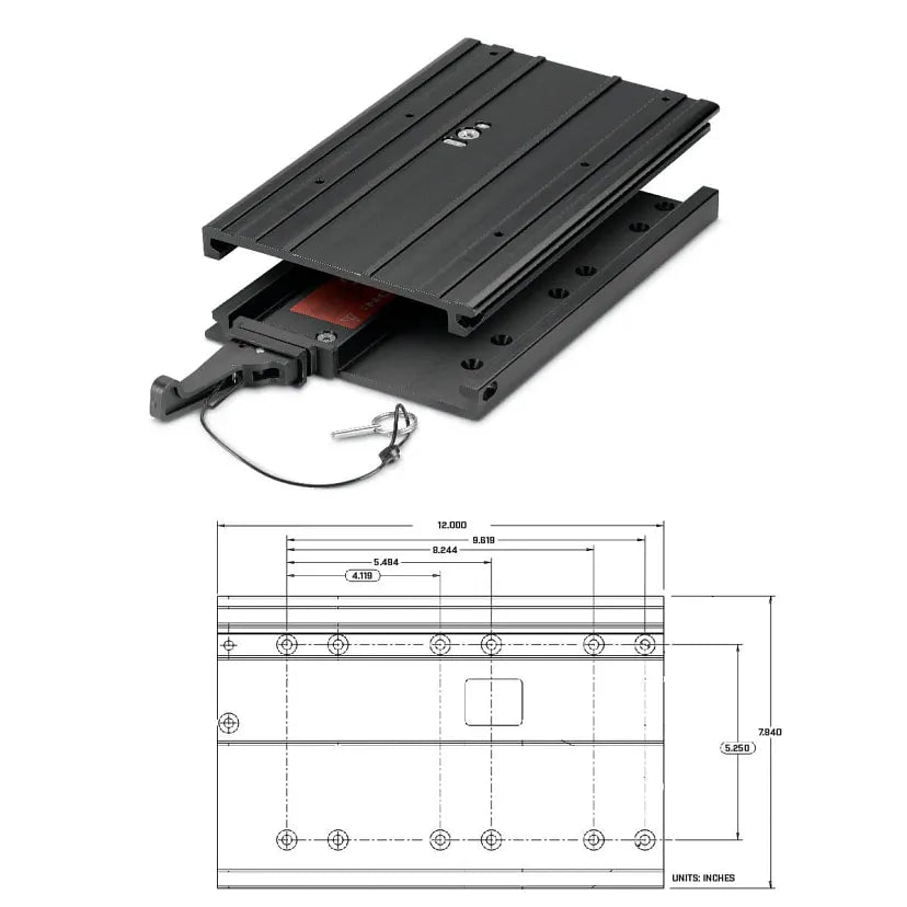 Minn Kota MKA-93 ES Aluminum Trolling Motor Quick Release Bracket  SKU:1854093