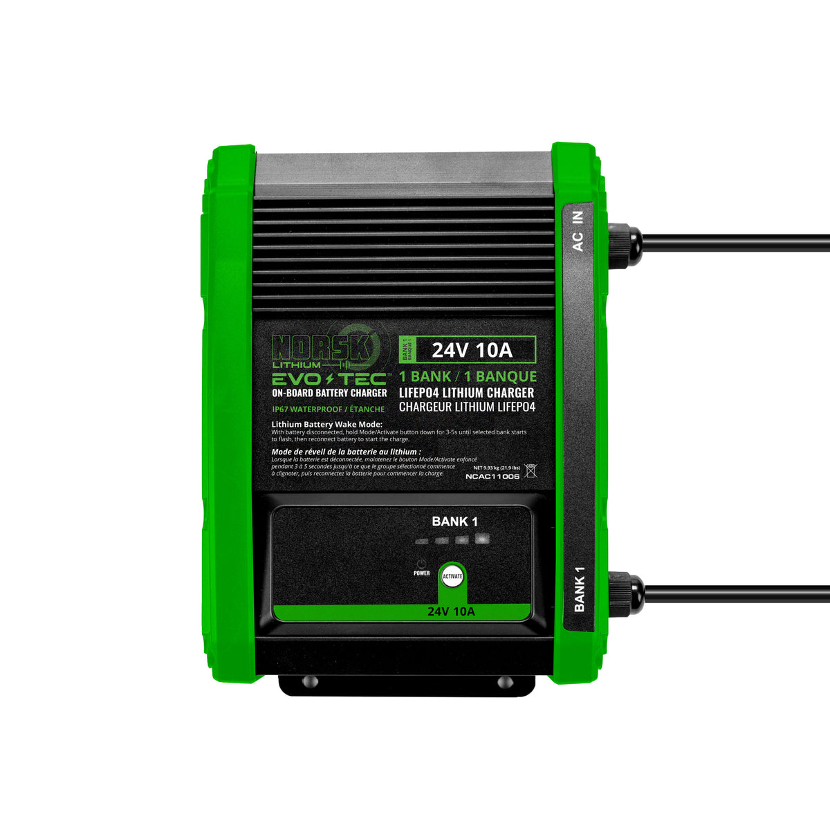 Norsk On-Board EVO-TEC™ Charger - 1 Bank | (24v 10Ah)