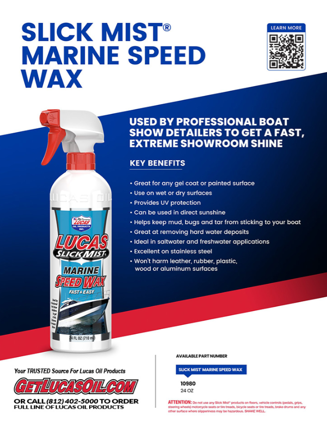 Lucas Slick Mist Marine Speed Wax 24oz. 10980