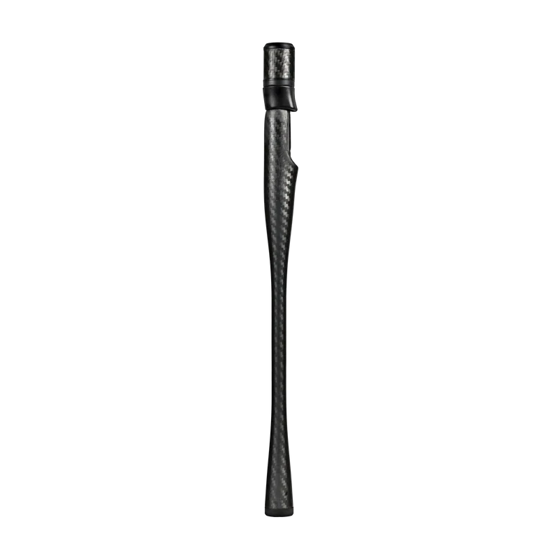 Tsuka 2 Carbon Handle for Spinning Rods featuring a sleek black carbon fiber design offering lightweight durability and ergonomic grip for enhanced control in fishing tackle applications.