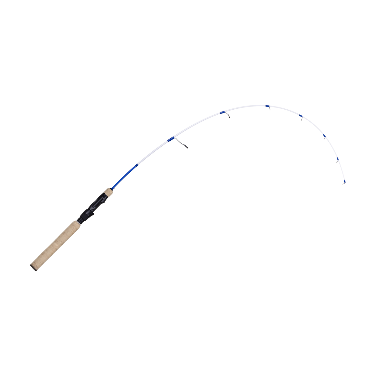 Clam Technique Specific Rods fishing rod with a cork handle and blue and white flexible rod designed for precise fishing technique and performance.