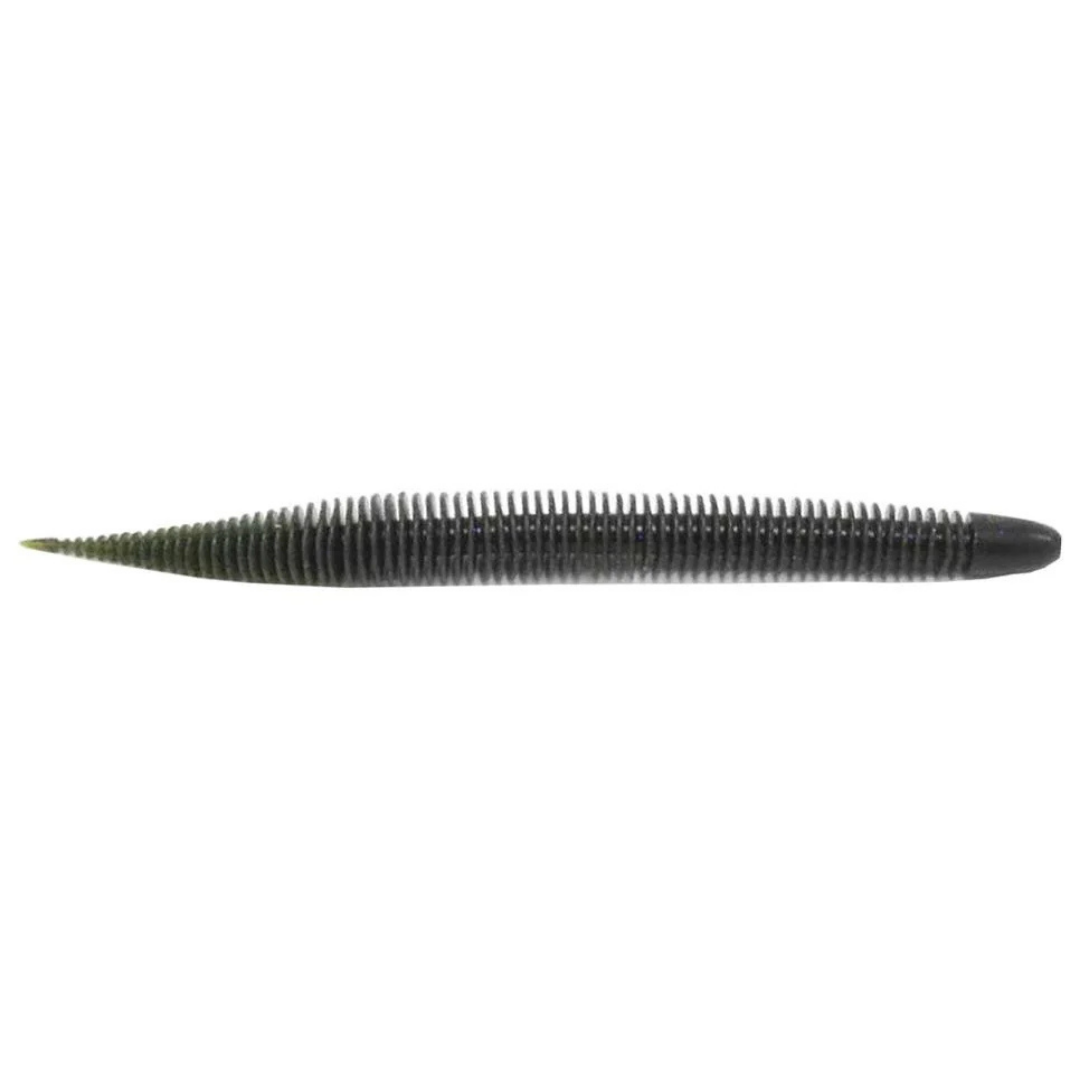 GeeCrack Bellows Stick (Floating Elastomer) black ribbed soft fishing lure for freshwater fishing tackle and rigging versatility