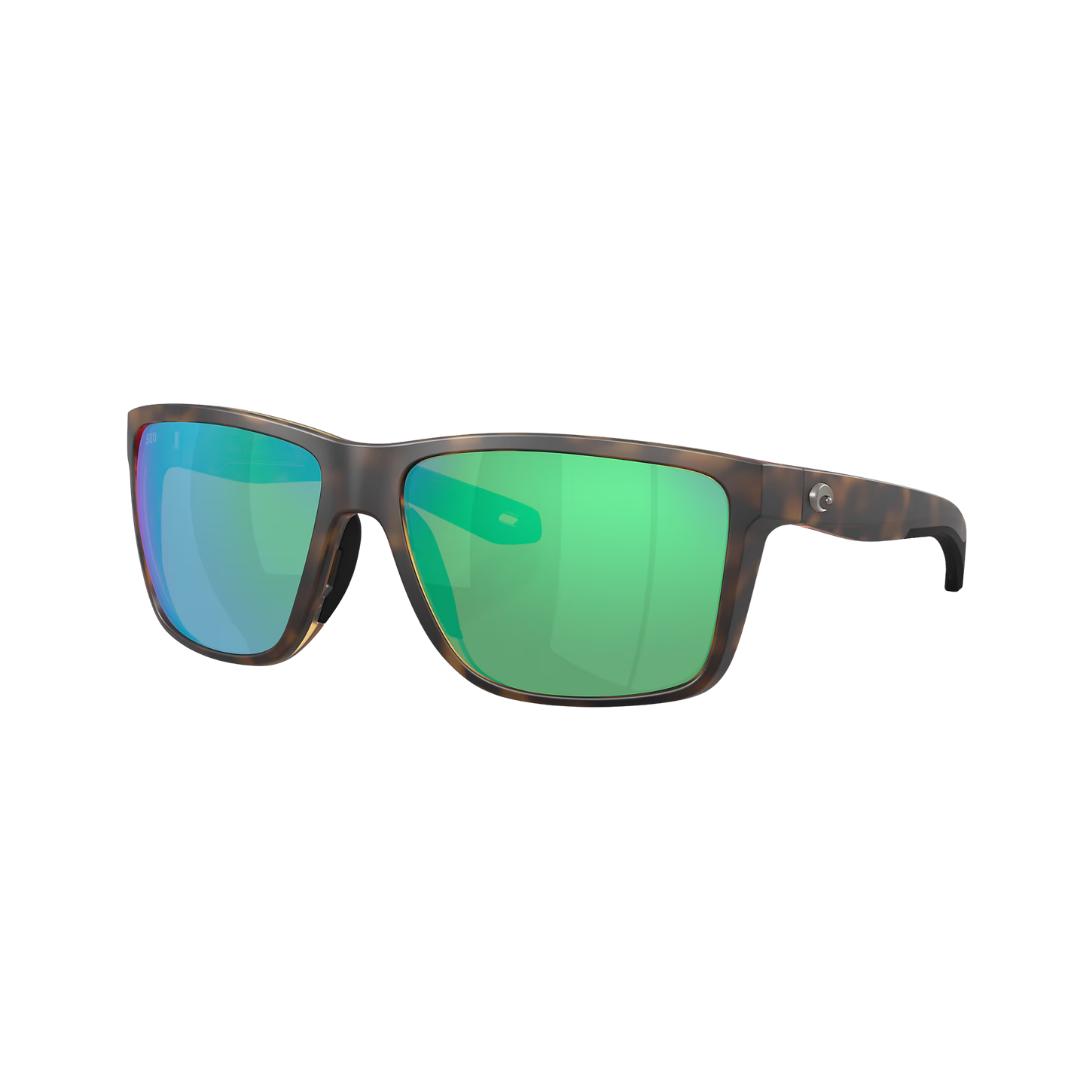 Costa Del Mar - Broadbill II XL sunglasses with tortoiseshell frames and blue green lenses displayed against a white background
