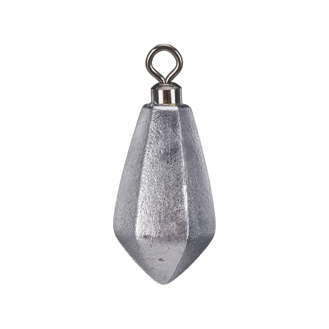 Decoy DS-8 DECOY Sinker Type Drop silver teardrop fishing sinker with a top attachment loop for fishing tackle