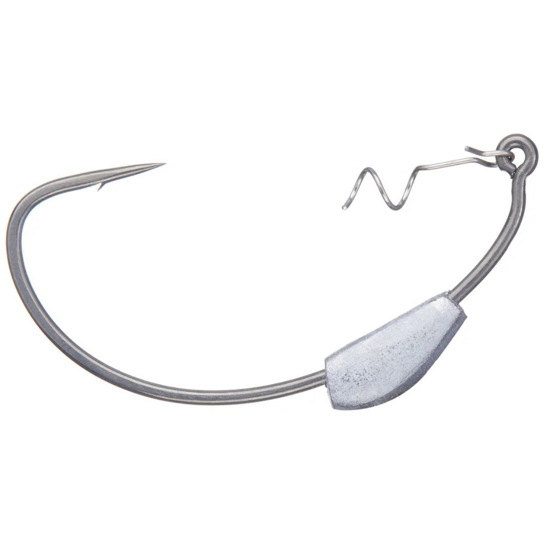 Ryugi Pierce Weighted Screwlock Wide Gap Hook 3pk featuring a weighted wide gap fishing hook with screwlock keeper for soft plastic lures and fishing tackle