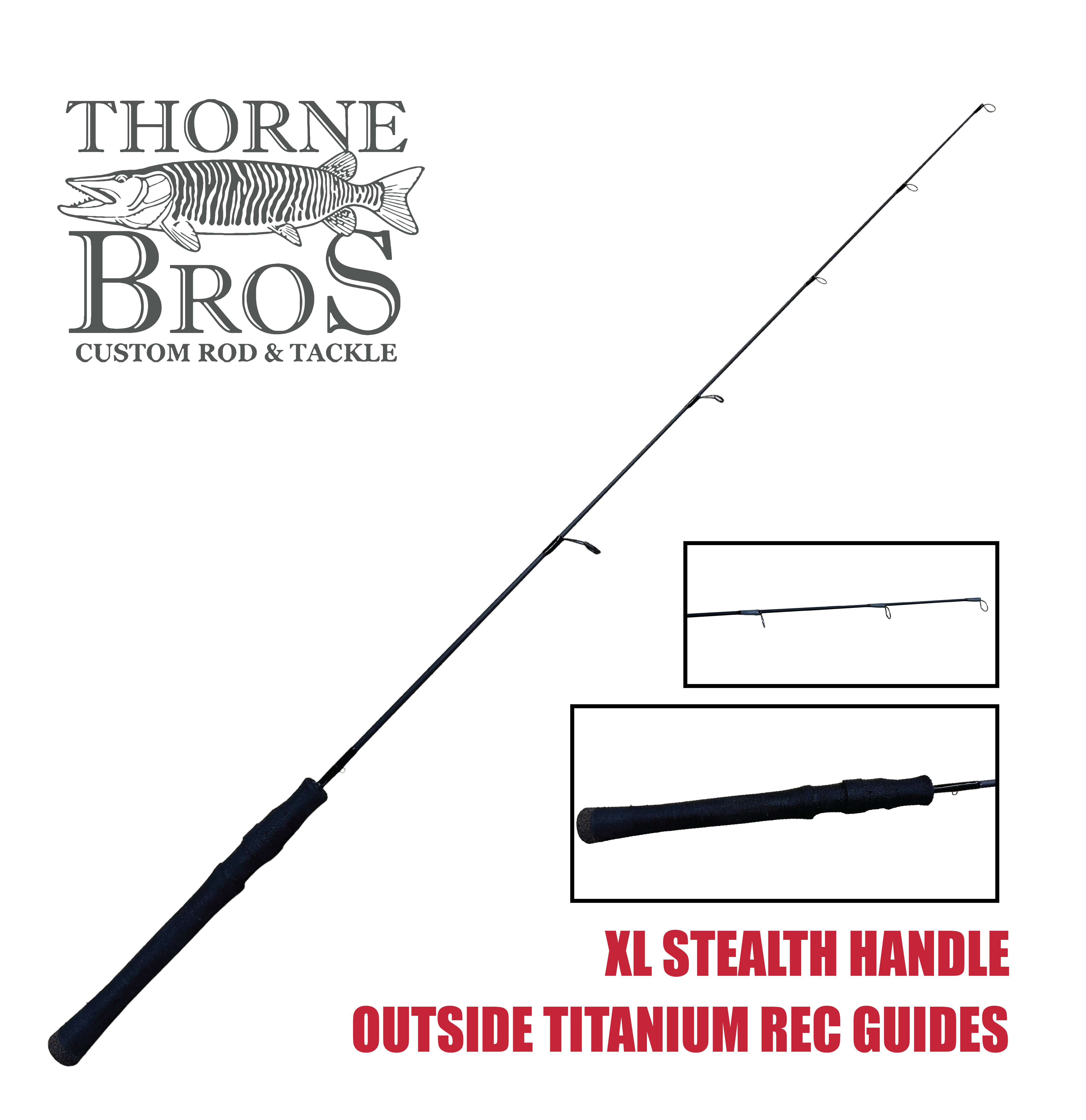 Thorne Bros Custom Ice Rod -  Walleye Medium Heavy Sweet Heart Options
