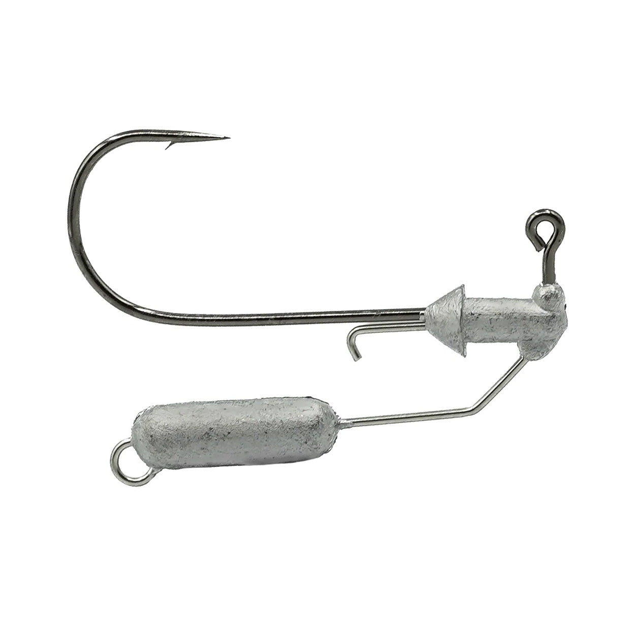 Core Tackle Shimmy Rig fishing lure with a sharp metal hook, weighted head, and wire guard designed for effective musky and ice fishing tackle use.