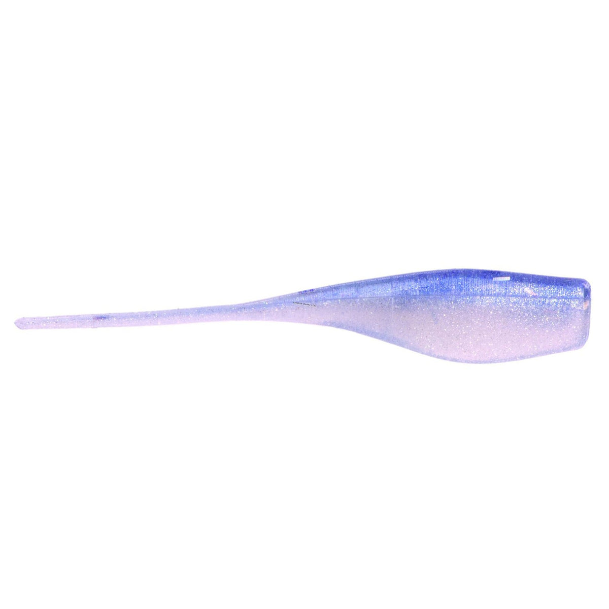 Strike King Mr. Crappie Lightning Shad fishing lure in translucent blue and silver tones designed for freshwater fishing tackle.