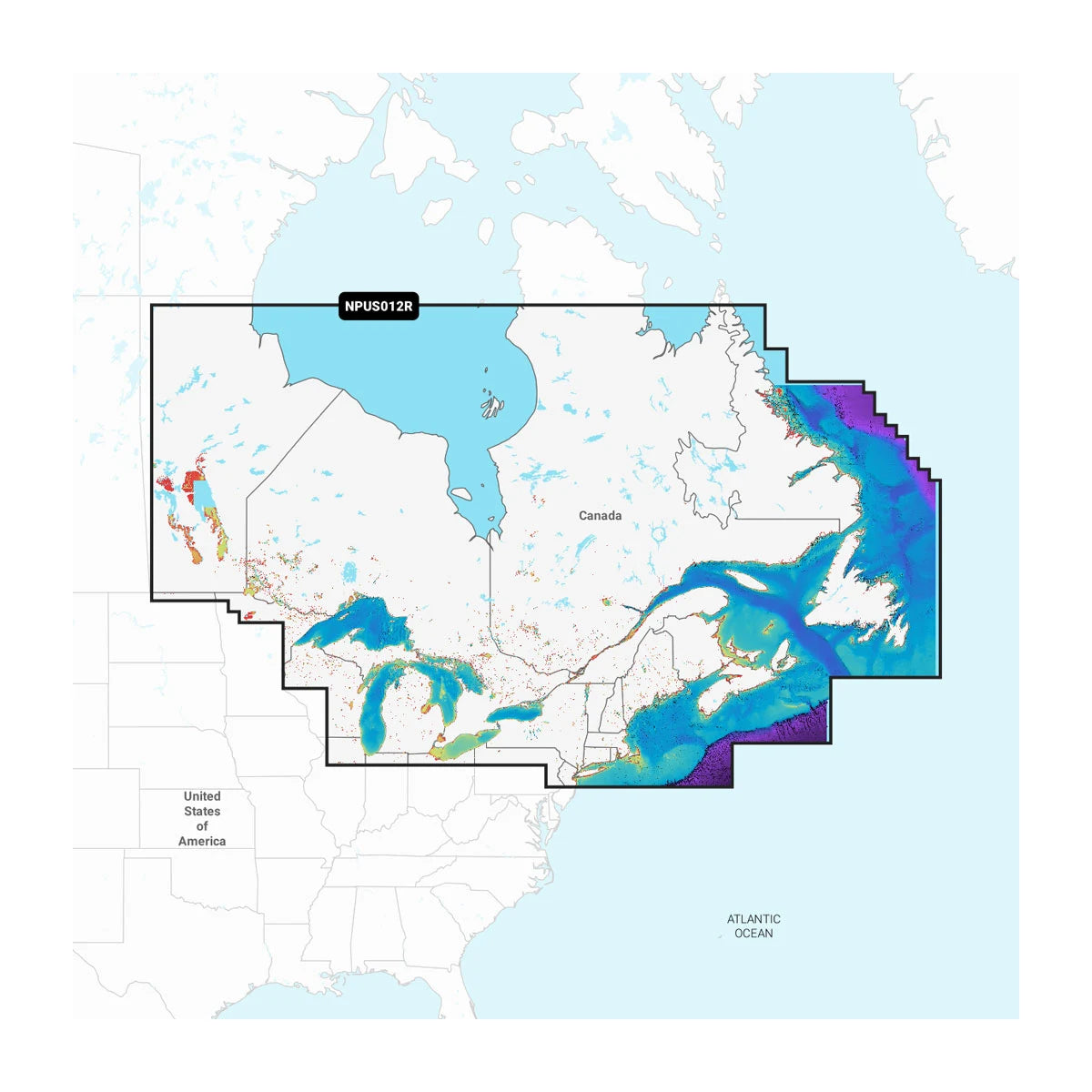 Simulated alt text for Garmin Canada, East & Great Lakes - Lakes, Rivers and Coastal Marine Charts  SKU:010-C1466-40 for thorne-bros-custom-rod-tackle.myshopify.com. You are an expert SEO agent. You will generate an ALT text for this image. <Store_Context> Business Details: - Premier Midwest shop specializing in musky tackle...