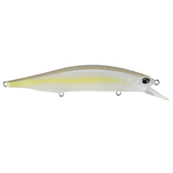 Duo Realis 110SP Jerkbait fishing lure in a natural shad color pattern, featuring a slender body with a slightly translucent finish and a diving lip for realistic movement.