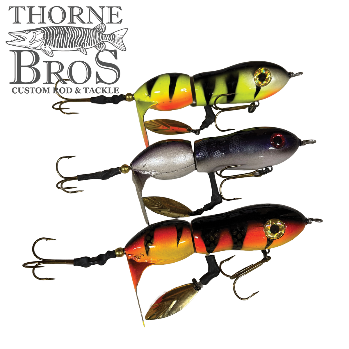fish lure with bite sensitivity Snaggle Tooth Tackle Mini Beast Prop Bait, Black Sucker