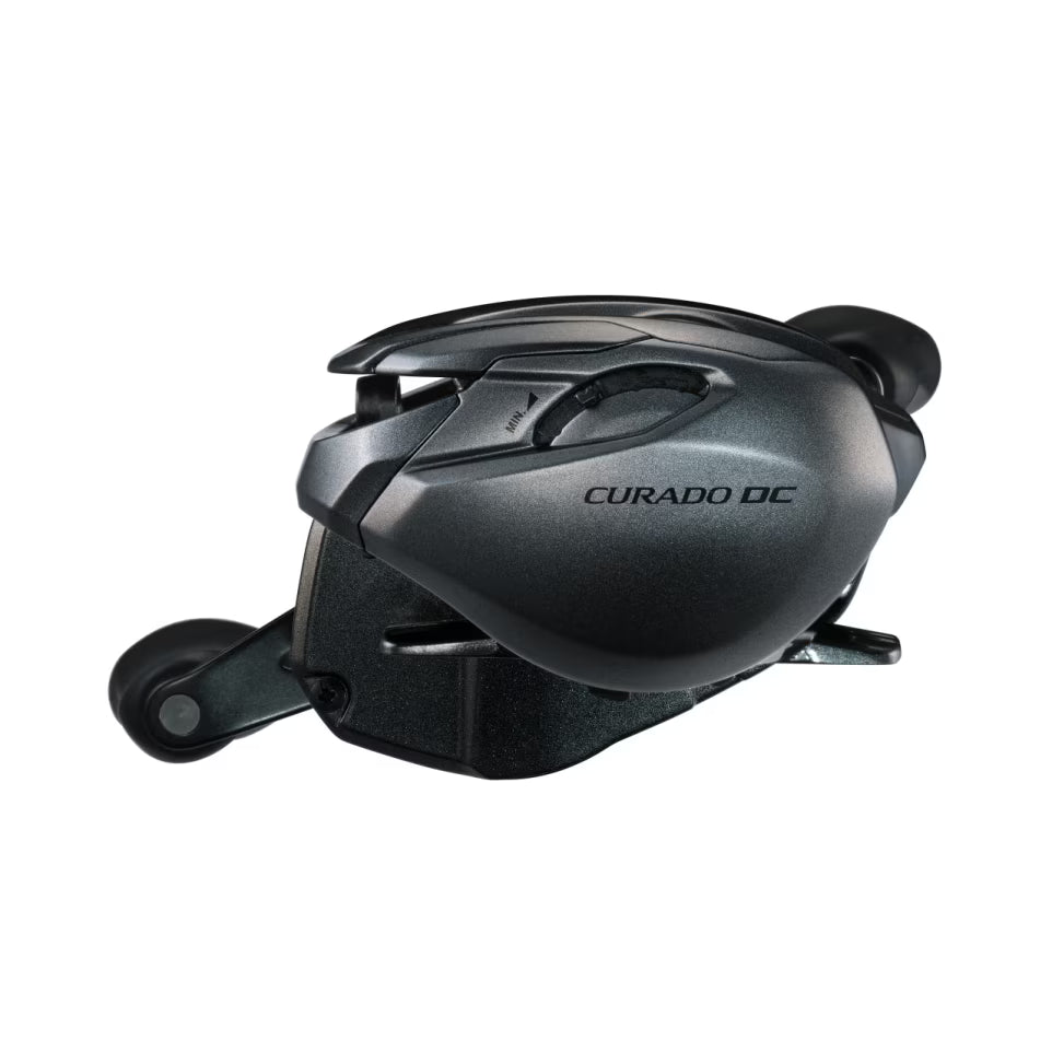 Shimano Curado DC 150 A (NEW 2026) fishing reel in sleek black finish designed for smooth casting and precision control, ideal for advanced fishing tackle setups.