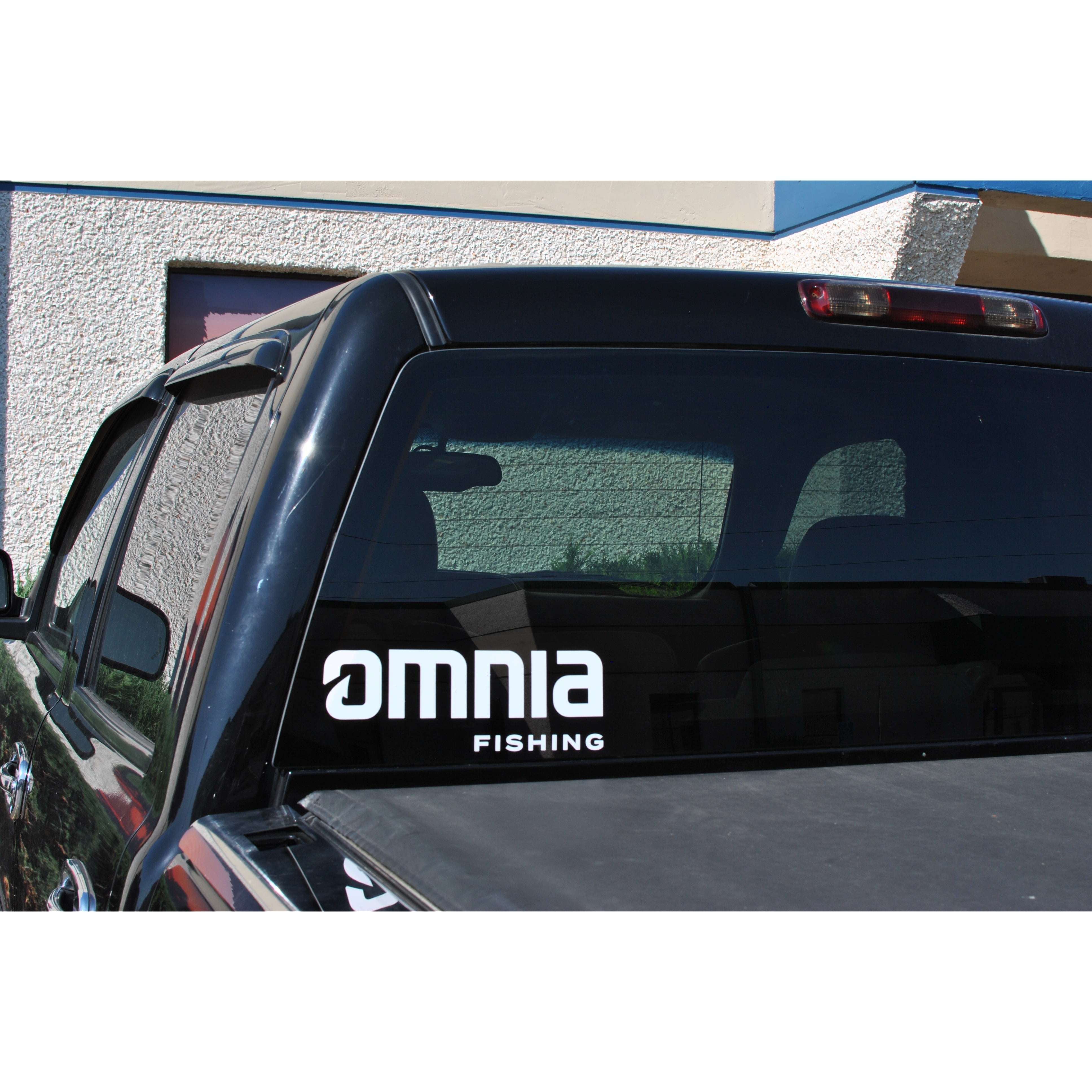 Omnia Fishing Large Stacked Logo Window Sticker
