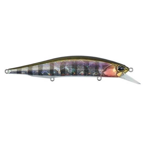 Duo Realis 110SP Jerkbait fishing lure featuring a sleek, elongated body with realistic scale patterns and lifelike eyes, designed for effective fishing tackle use.
