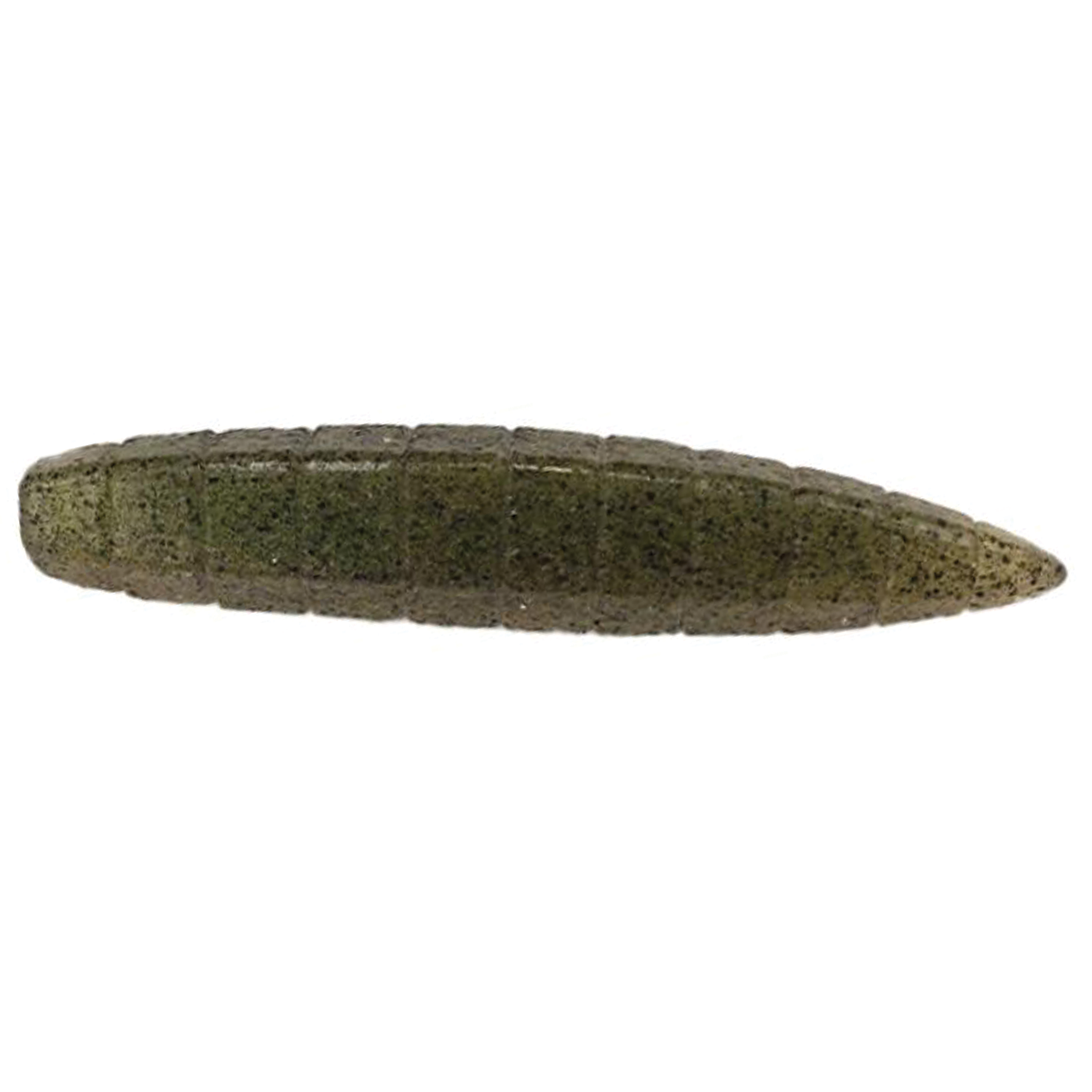 Galápagos Okura Stick fishing lure with segmented, textured olive-green body designed for realistic movement in water, ideal for musky fishing tackle.