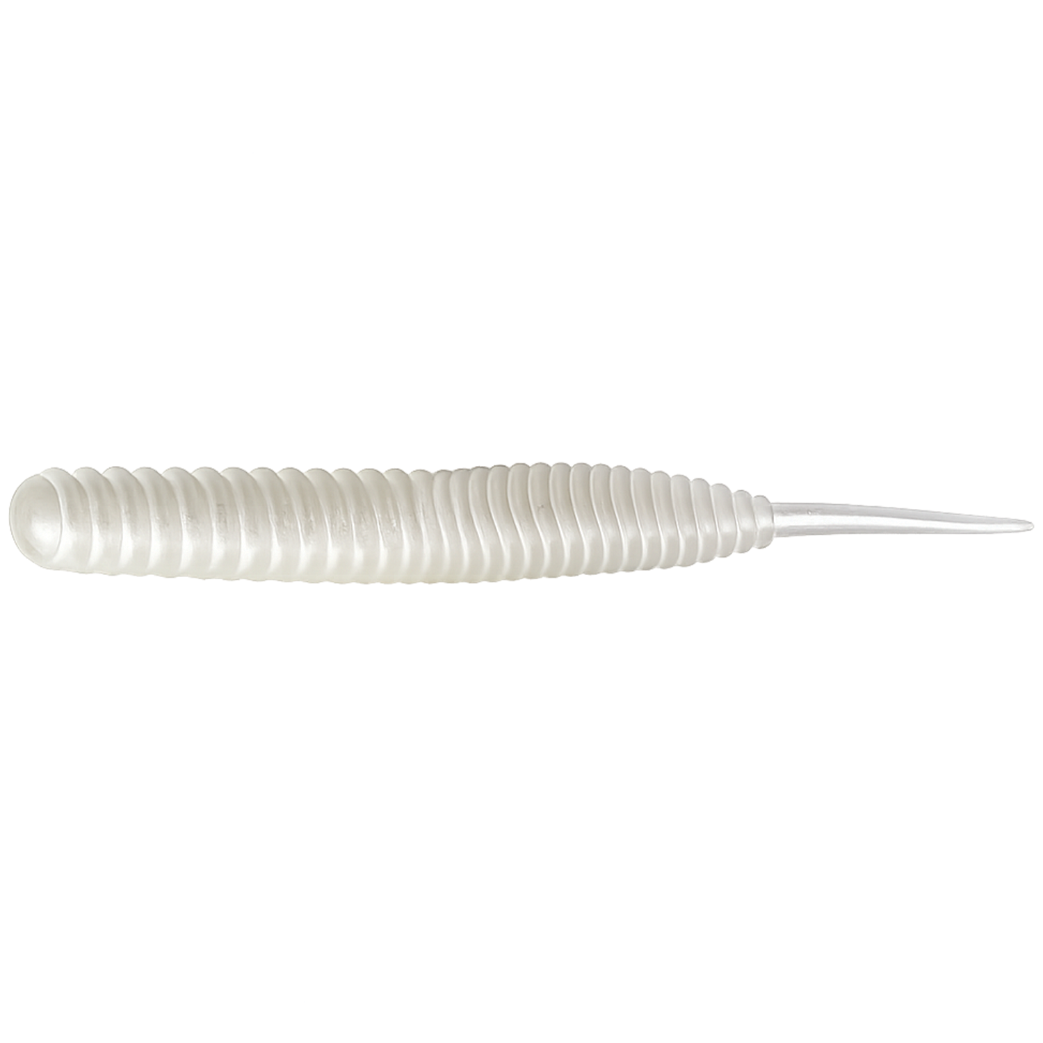 white fishing lure on a white background