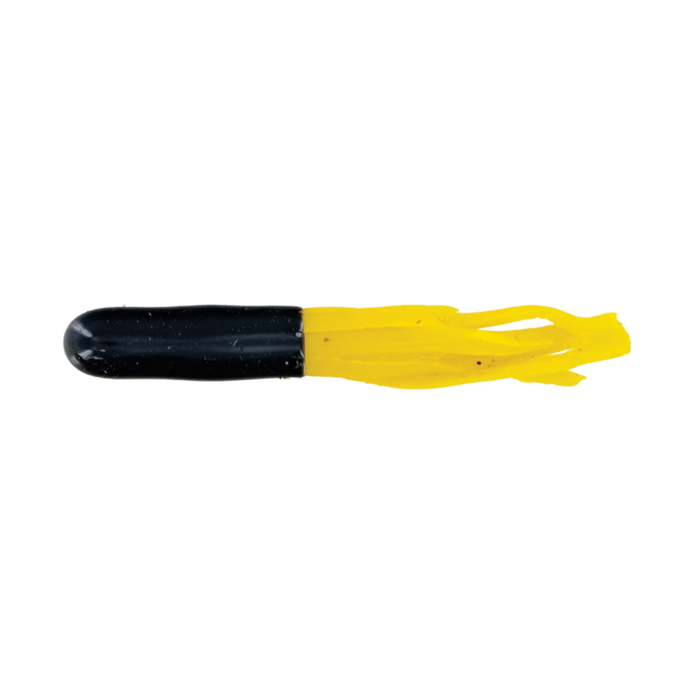 Garlco Original 1.5" Crappie Tube Soft Plastic Bait – 50 Pack, Blue Chartreuse, Made In USA, Freshwater/Ice/Salt