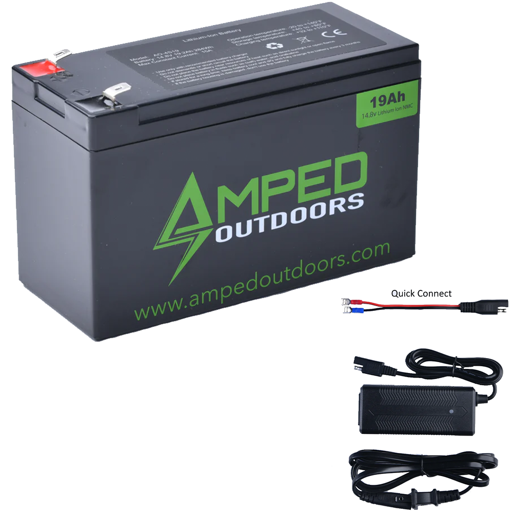 Amped Outdoors (LiFePO4) Lithium Batteries - Battery w/Charger