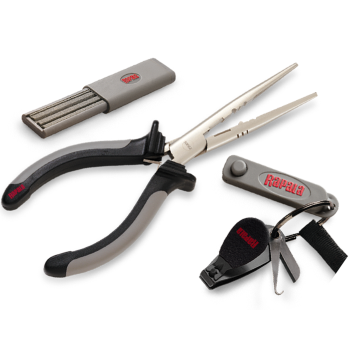 Pack Combiné Pêche Rapala – Pinces, Tondeuse, Gabarit Buster, Affûteur – Modèle RTC-6PCHS