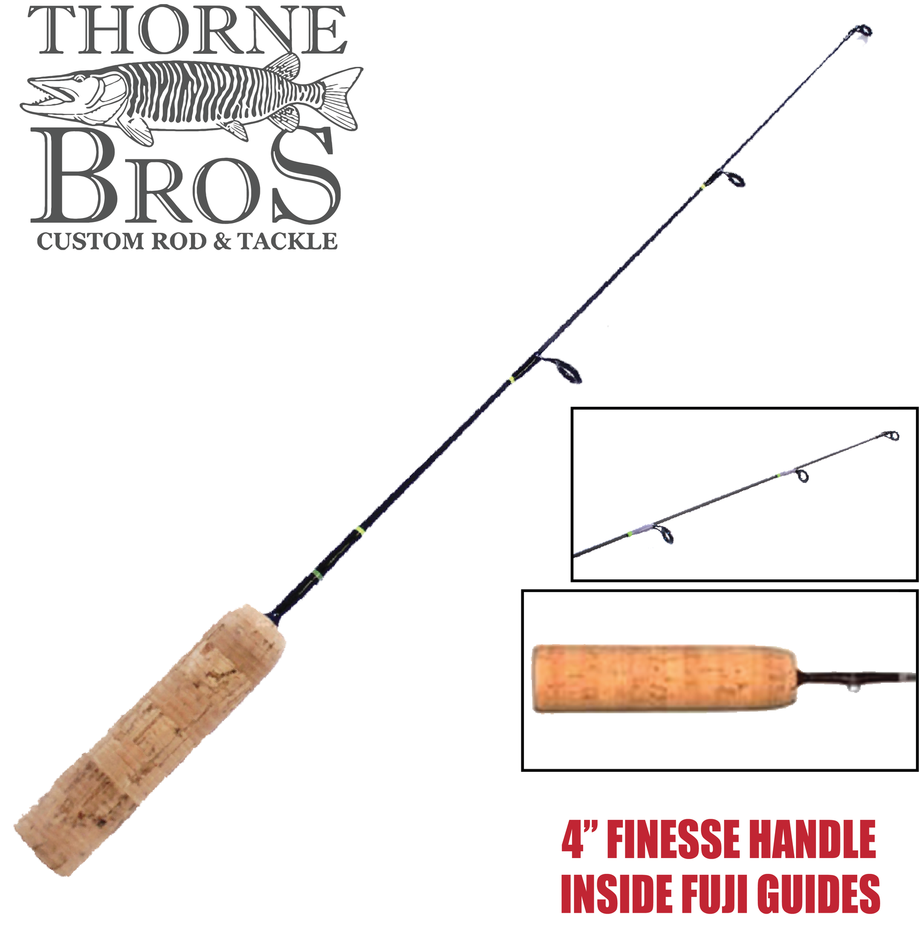 Thorne Brothers Custom Ice Rod - Crappie Chronicles Pink's Chronicle