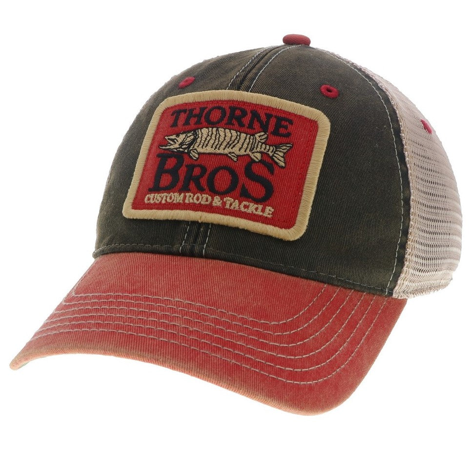 Thorne Bros. Legacy Trucker Hats, Black/Red / adult
