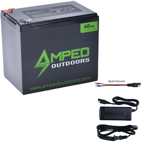 Amped Outdoors (LiFePO4) Lithium Batteries - Battery w/Charger