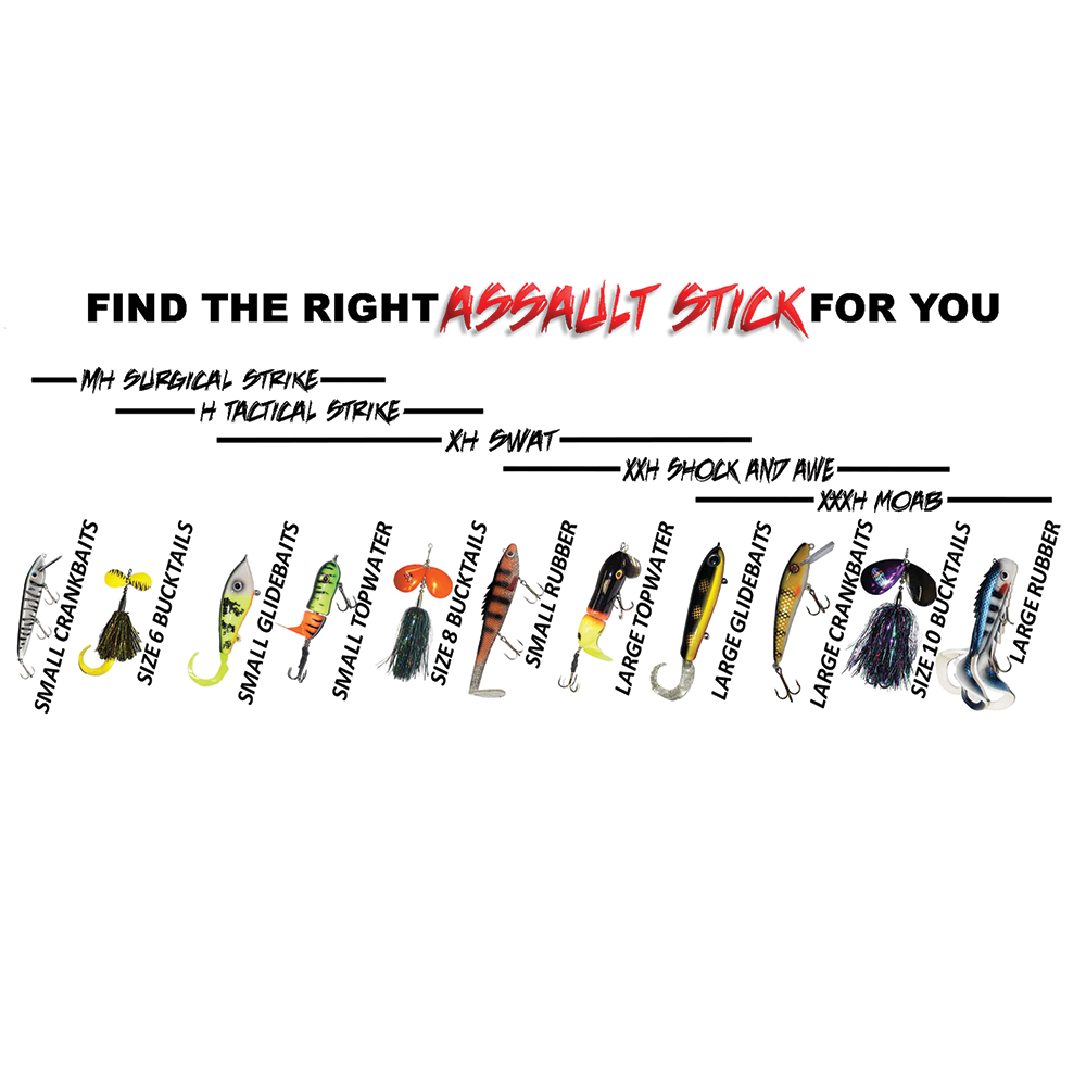 Split Grip Musky Rods Chaos Assault Stick Original Casting Musky Rod (Telescopic)
