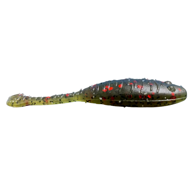 Great Lakes Finesse Flat Cat - Green Pumpkin/Red Flake