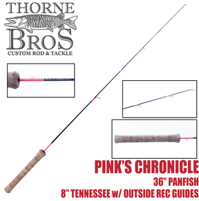 Thorne Bros Custom Ice Rod - Crappie Chronicles  "Pink's Chronicle"