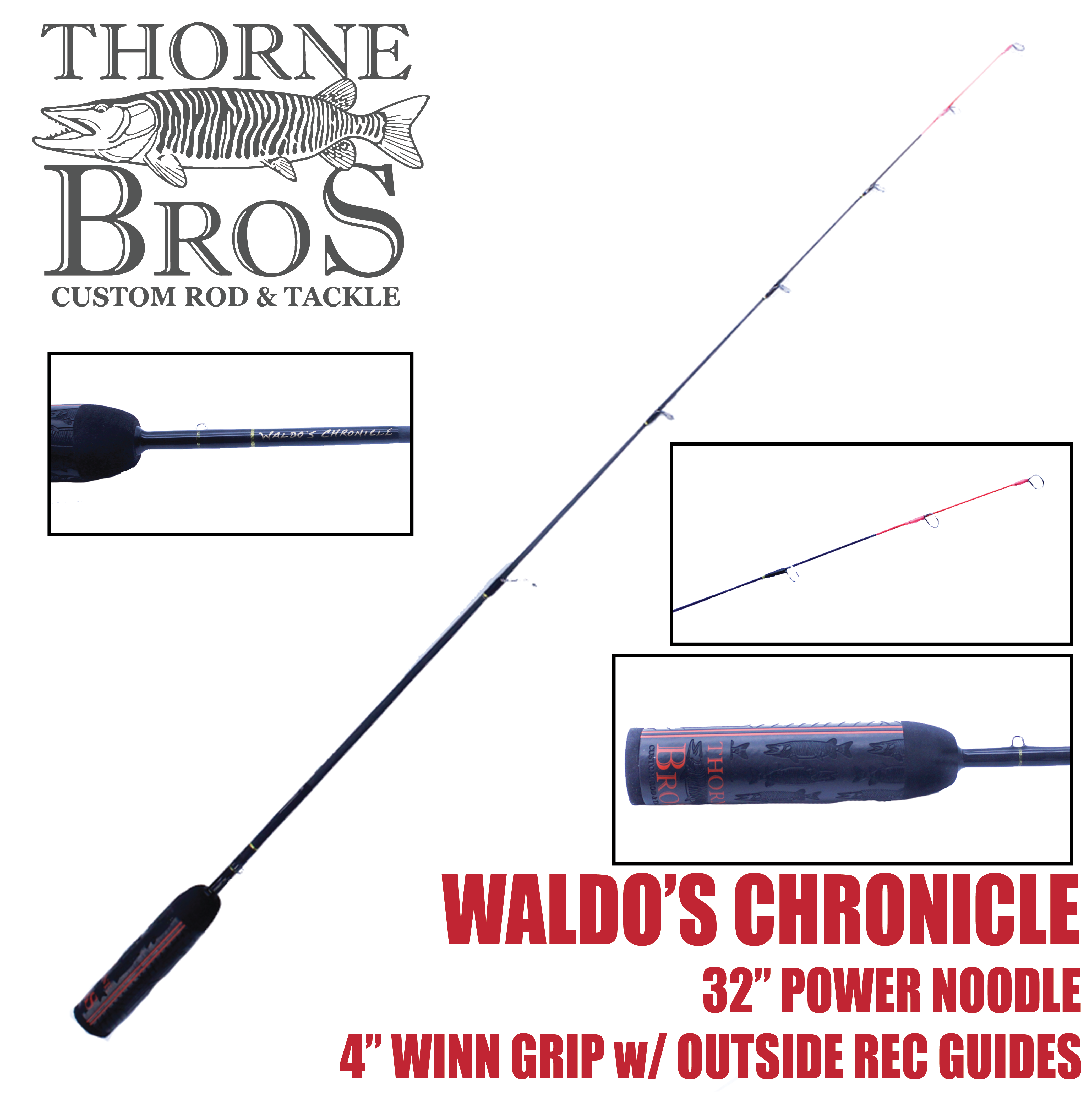 Thorne Bros Custom Ice Rod -  Crappie Chronicles "Waldo"