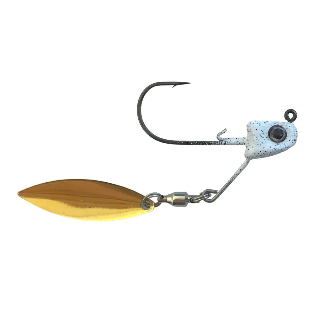 Great Lakes Finesse Sneaky Underspin - 3/16oz - White Shad Gold